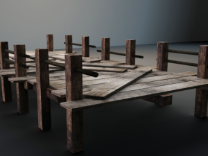 wood bridge Modelo 3D