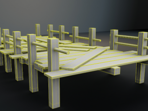 wood bridge Modelo 3D