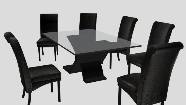 dinning table 3D Model .c4d .max .obj .3ds .fbx .stl .blend 