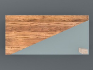 wooden glass table 3D 모델