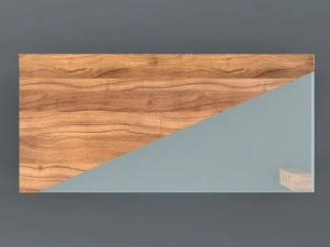 деревянный стеклянный стол 3D Модель