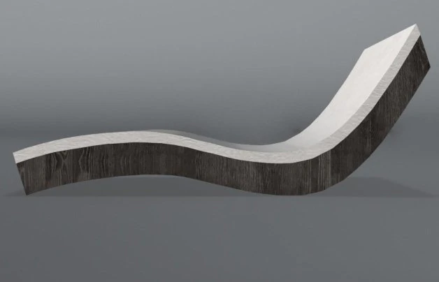 wooden sunbed set 3D Model .c4d .max .obj .3ds .fbx .stl .blend 