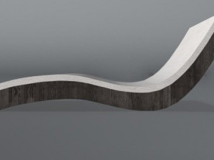 wooden sunbed set Modelo 3D