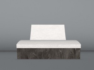 wooden sunbed set 3Dモデル