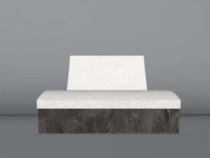 wooden sunbed set 3D Model