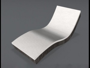 wooden sunbed set 3Dモデル