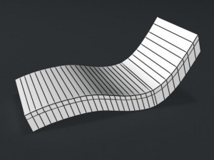 wooden sunbed set 3Dモデル
