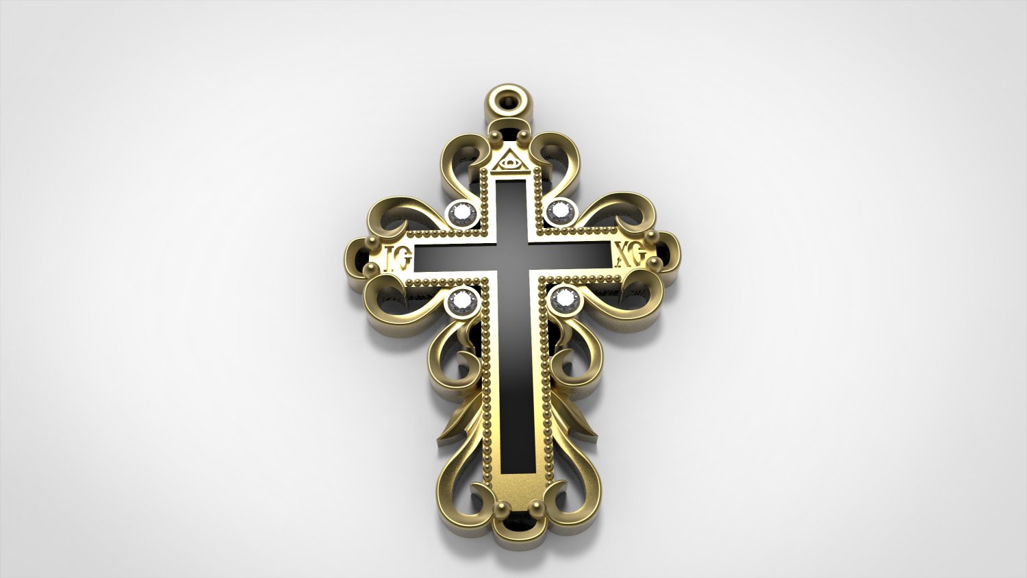 Gold Cross 3d Model In Jewellery 3dexport