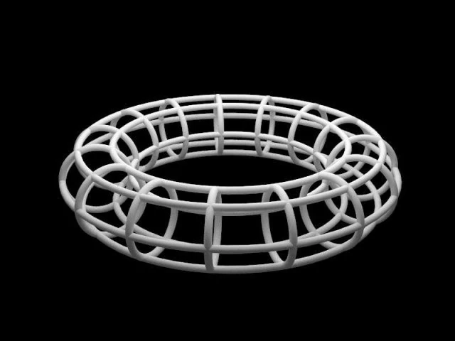 torus of circles ring 3D Print Model .c4d .max .obj .3ds .fbx .stl .blend