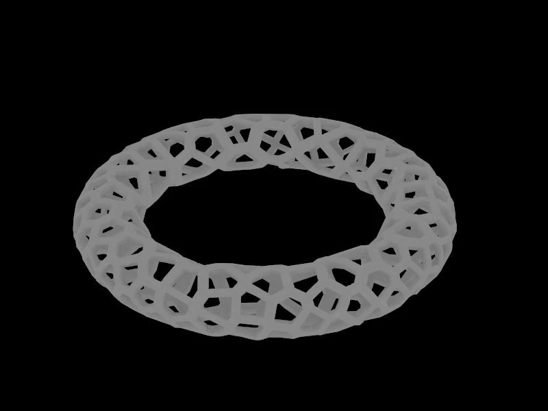 octagonal ring 3D Print Model .c4d .max .obj .3ds .fbx .stl .blend 