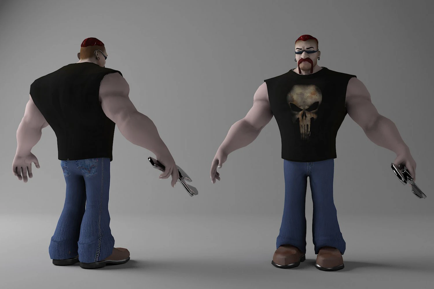 chopper 3D Model .c4d .max .obj .3ds .fbx .stl .blend