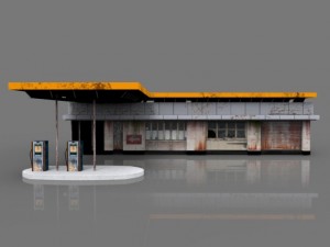 gas station 3D 模型
