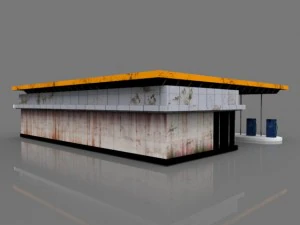 posto de gasolina Modelo 3D