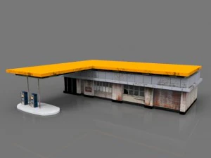 posto de gasolina Modelo 3D