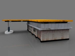 posto de gasolina Modelo 3D