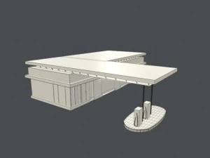 posto de gasolina Modelo 3D