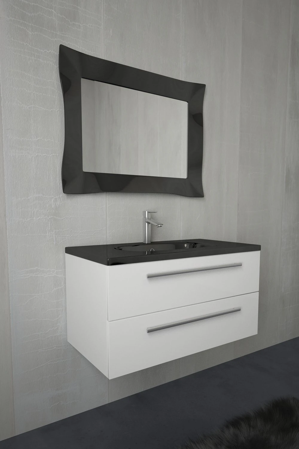 meble łazienkowe quadro czarne Model 3D .c4d .max .obj .3ds .fbx .stl .blend