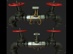 pbr modular pipes set 3D 모델