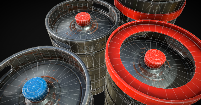 3d beer keg barrrel model 3D Модель .c4d .max .obj .3ds .fbx .stl .blend 