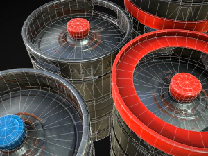 3D модель бочки для пивного бочонка 3D Модель