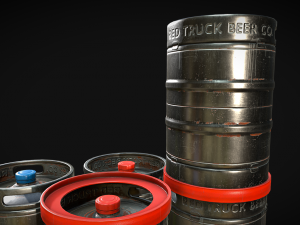 3d beer keg barrrel model 3D Модель