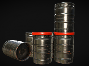 3d beer keg barrrel model 3D Модель
