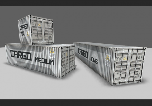 cargo containers 3D Model .c4d .max .obj .3ds .fbx .stl .blend 