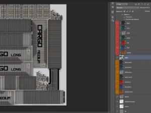 грузовые контейнеры 3D Модель