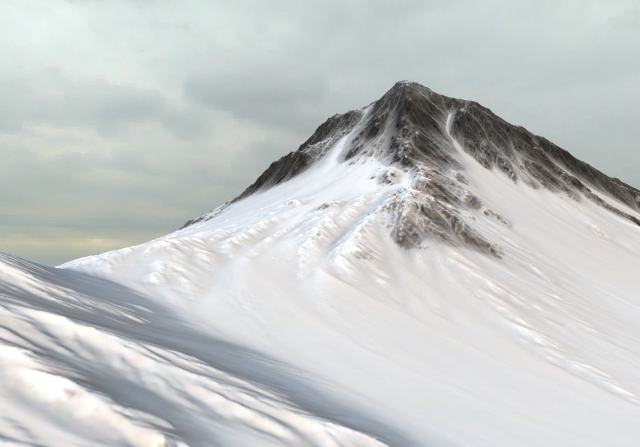 snow mountain landscape 3D Model .c4d .max .obj .3ds .fbx .stl .blend 
