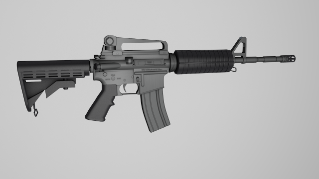 m4a1 3D 模型 .c4d .max .obj .3ds .fbx .stl .blend 
