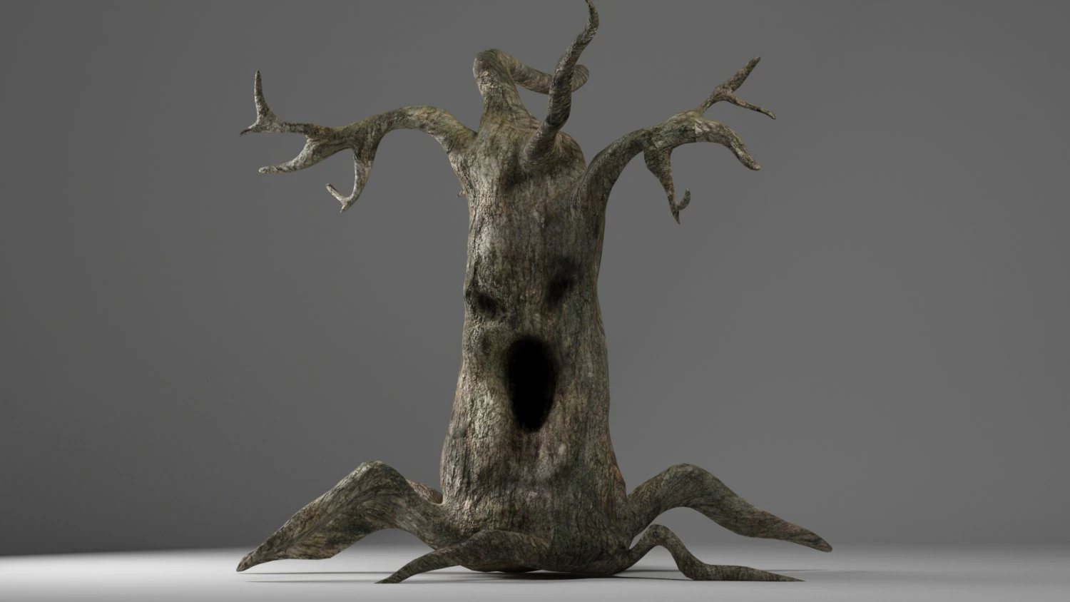 evil tree halloween 3D Model .c4d .max .obj .3ds .fbx .stl .blend