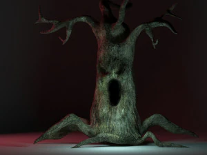 evil tree halloween 3D Model