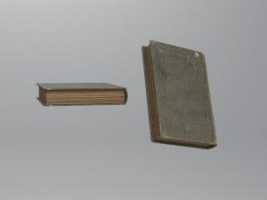 old desk 19 century with extra object low-poly 3D Model