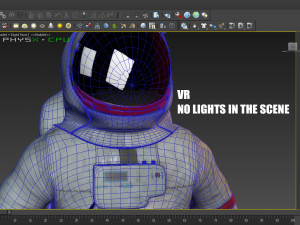 vr astronaut with pbr material 3D 모델