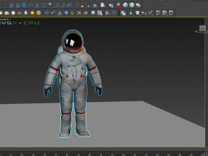 vr astronaut with pbr material 3D 모델