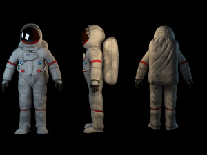 vr astronaut with pbr material 3D 모델