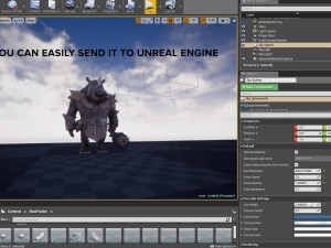 rhino warrior game character Model 3D