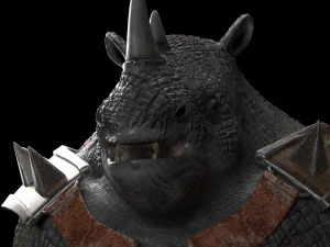 rhino warrior game character 3D Model