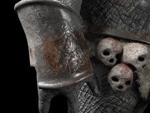 rhino warrior game character Model 3D