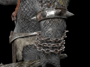 rhino warrior game character Model 3D