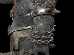 rhino warrior game character 3D Model