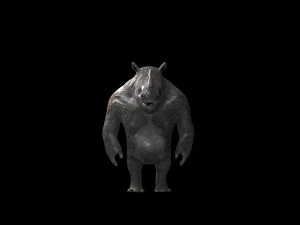 rhino warrior game character 3D Model