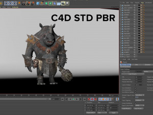 rhino warrior game character Model 3D