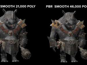 rhino warrior game character 3D Model