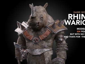 rhino warrior game character version 2 3D-Modell