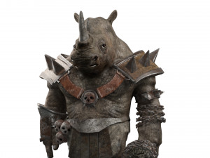 rhino warrior game character version 2 3D-Modell