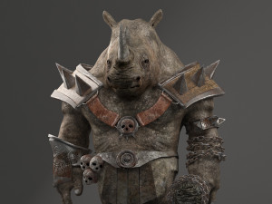 rhino warrior game character version 2 3D-Modell