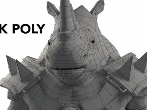rhino warrior game character version 2 3D-Modell