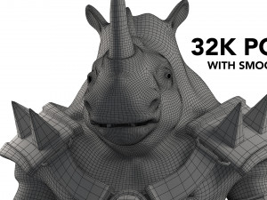 rhino warrior game character version 2 3D-Modell