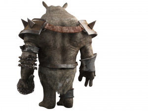 rhino warrior game character version 2 3D-Modell